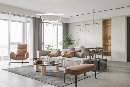 廣州市中?；ǔ菫超F(xiàn)代簡約風格三居室裝修案例