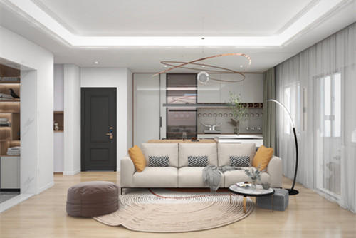 廣州市保利公園九里北歐風(fēng)格二居室裝修案例